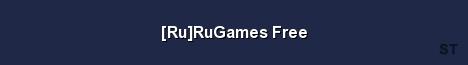 Ru RuGames Free Server Banner