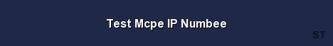 Test Mcpe IP Numbee 