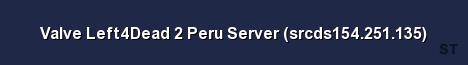 Valve Left4Dead 2 Peru Server srcds154 251 135 