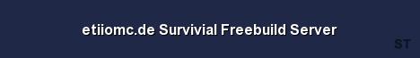 etiiomc de Survivial Freebuild Server Server Banner