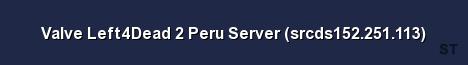 Valve Left4Dead 2 Peru Server srcds152 251 113 