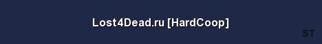 Lost4Dead ru HardCoop Server Banner
