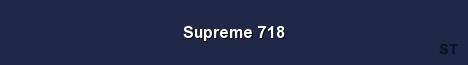 Supreme 718 Server Banner