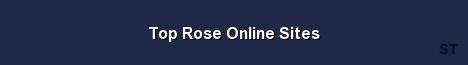 Top Rose Online Sites Server Banner