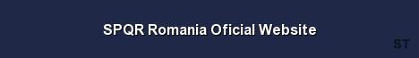SPQR Romania Oficial Website Server Banner