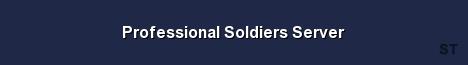 Professional Soldiers Server Server Banner