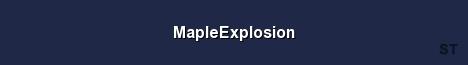 MapleExplosion Server Banner
