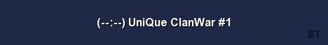 UniQue ClanWar 1 Server Banner