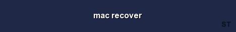 mac recover 