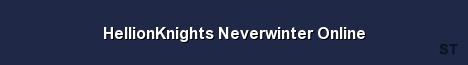 HellionKnights Neverwinter Online Server Banner