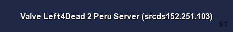 Valve Left4Dead 2 Peru Server srcds152 251 103 Server Banner
