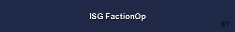 ISG FactionOp Server Banner