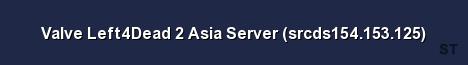 Valve Left4Dead 2 Asia Server srcds154 153 125 