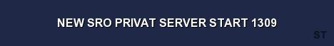 NEW SRO PRIVAT SERVER START 1309 Server Banner