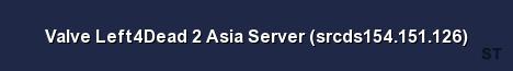 Valve Left4Dead 2 Asia Server srcds154 151 126 