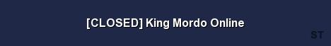 CLOSED King Mordo Online Server Banner