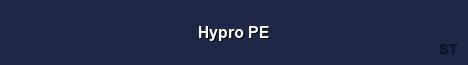 Hypro PE Server Banner