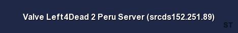 Valve Left4Dead 2 Peru Server srcds152 251 89 
