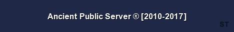 Ancient Public Server 2010 2017 Server Banner