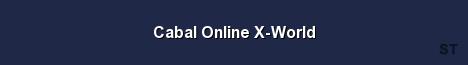 Cabal Online X World Server Banner
