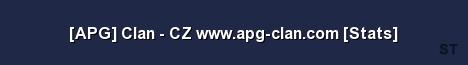 APG Clan CZ www apg clan com Stats Server Banner