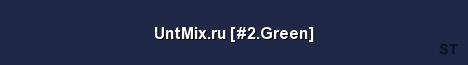 UntMix ru 2 Green Server Banner