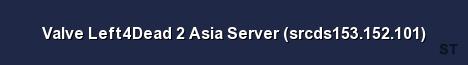 Valve Left4Dead 2 Asia Server srcds153 152 101 Server Banner