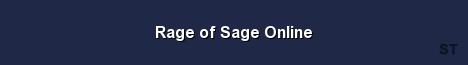 Rage of Sage Online Server Banner