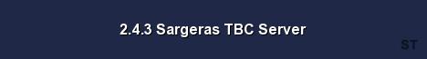 2 4 3 Sargeras TBC Server Server Banner