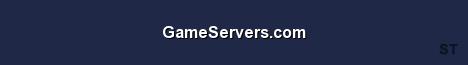 GameServers com Server Banner