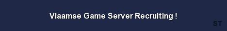 Vlaamse Game Server Recruiting Server Banner