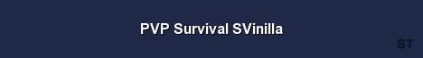 PVP Survival SVinilla Server Banner