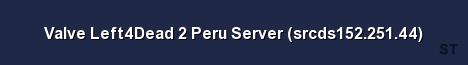 Valve Left4Dead 2 Peru Server srcds152 251 44 