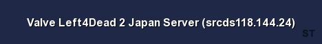 Valve Left4Dead 2 Japan Server srcds118 144 24 