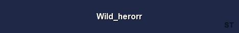 Wild herorr Server Banner