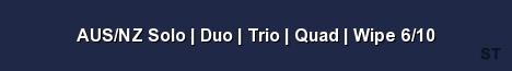 AUS NZ Solo Duo Trio Quad Wipe 6 10 