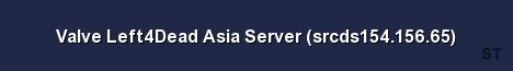 Valve Left4Dead Asia Server srcds154 156 65 Server Banner