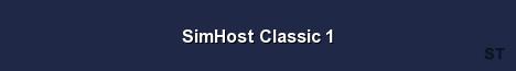 SimHost Classic 1 Server Banner