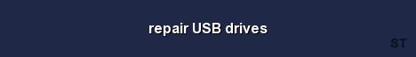 repair USB drives Server Banner