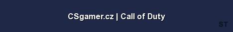 CSgamer cz Call of Duty Server Banner