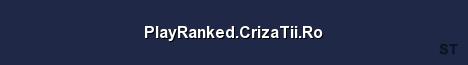 PlayRanked CrizaTii Ro Server Banner