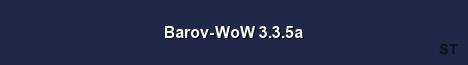Barov WoW 3 3 5a Server Banner