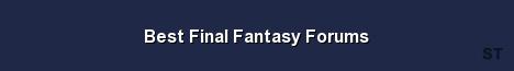 Best Final Fantasy Forums 