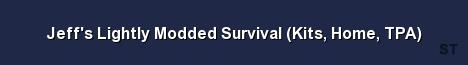Jeff s Lightly Modded Survival Kits Home TPA Server Banner