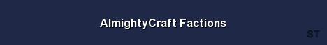 AlmightyCraft Factions Server Banner