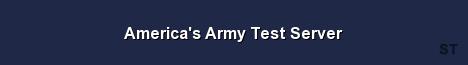 America s Army Test Server Server Banner