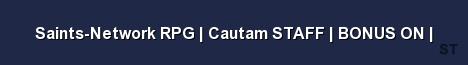 Saints Network RPG Cautam STAFF BONUS ON Server Banner