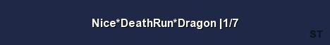 Nice DeathRun Dragon 1 7 Server Banner