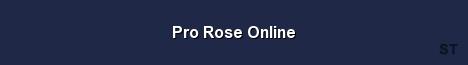 Pro Rose Online Server Banner