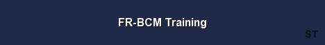 FR BCM Training Server Banner